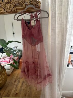 Free people Sheer Lace Camisole Nightdress